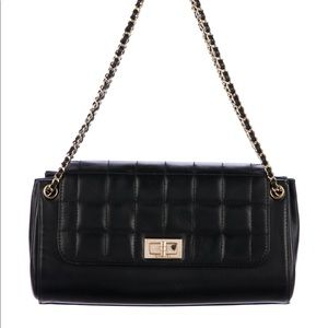 Chanel Chocolate accordion bag with gold hardware